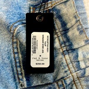 Rag and Bone Miramar wide leg pant. Size medium. NWT. Color is tulip